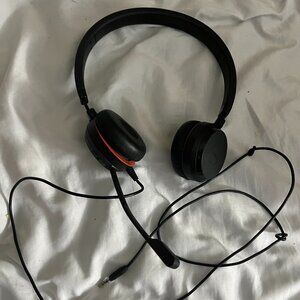 Jabra Evolve 30 II Stereo Wired Headset with Boom Mic –3.5mm Jack – Black/Red